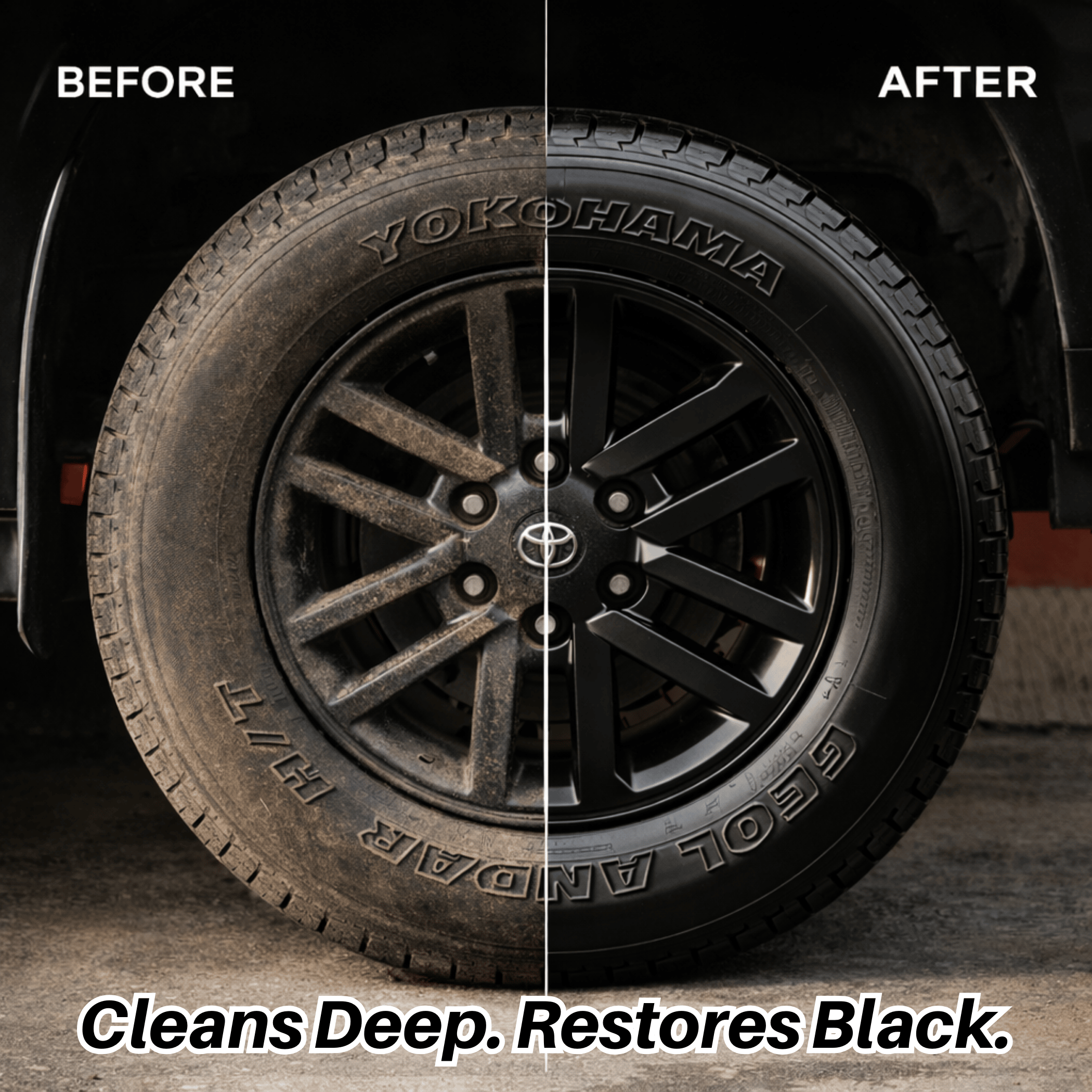 CGL Tire Foam Cleaner, Tire Sealant, Instant Deep Black Shine, High Gloss, Protective Wax