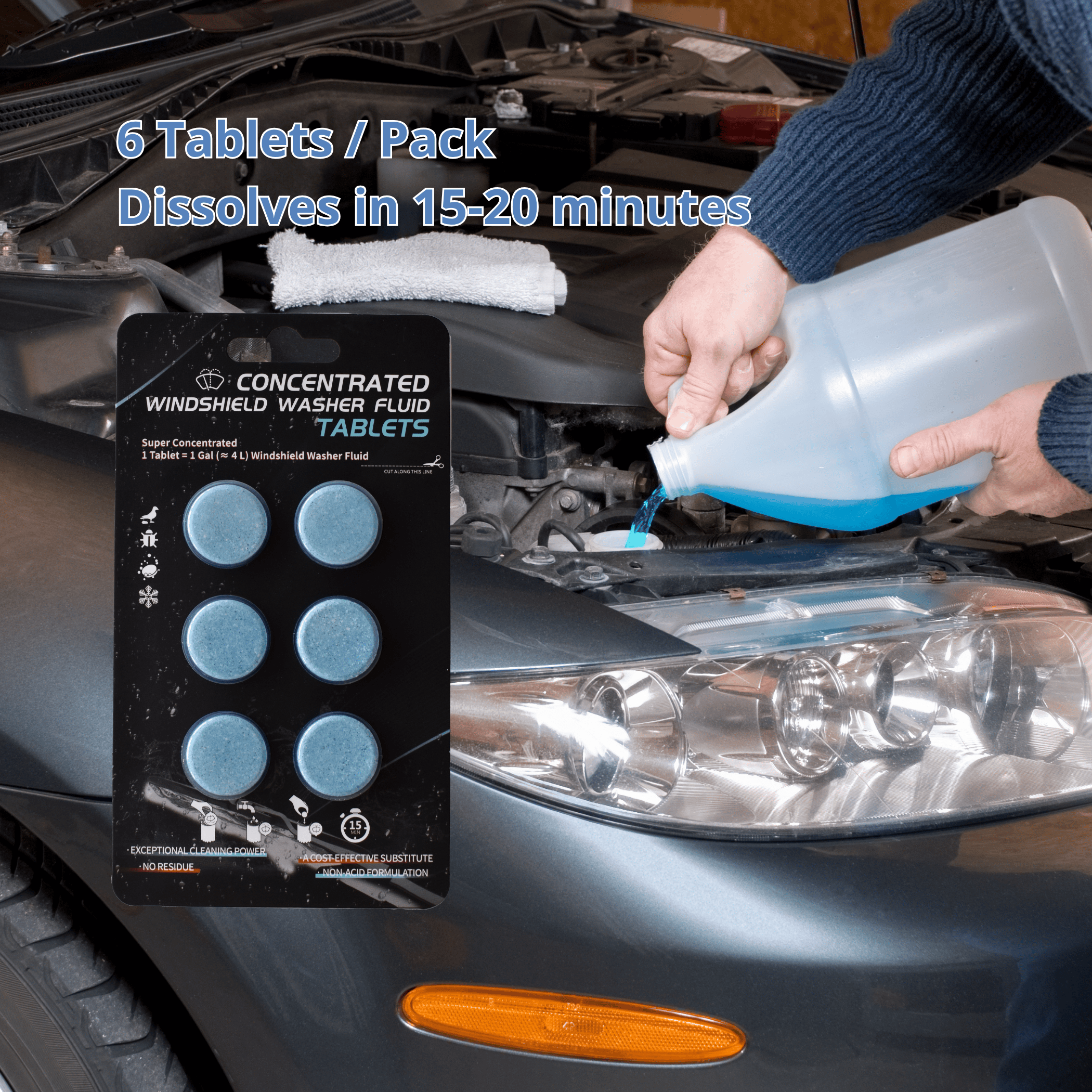 CGL 48L Car Solid Wiper Cleaner, Car Windshield Wiper Washer Fluid, Concentrated Washer Fluid