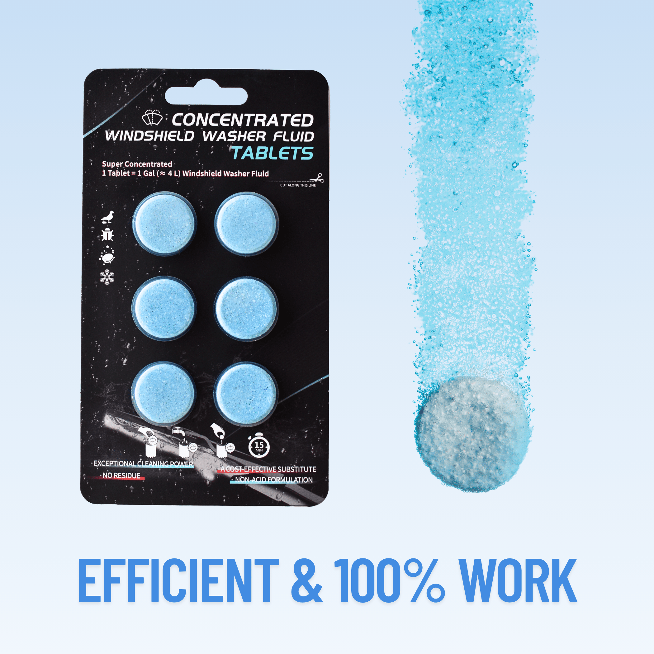 CGL 48L Car Solid Wiper Cleaner, Car Windshield Wiper Washer Fluid, Concentrated Washer Fluid