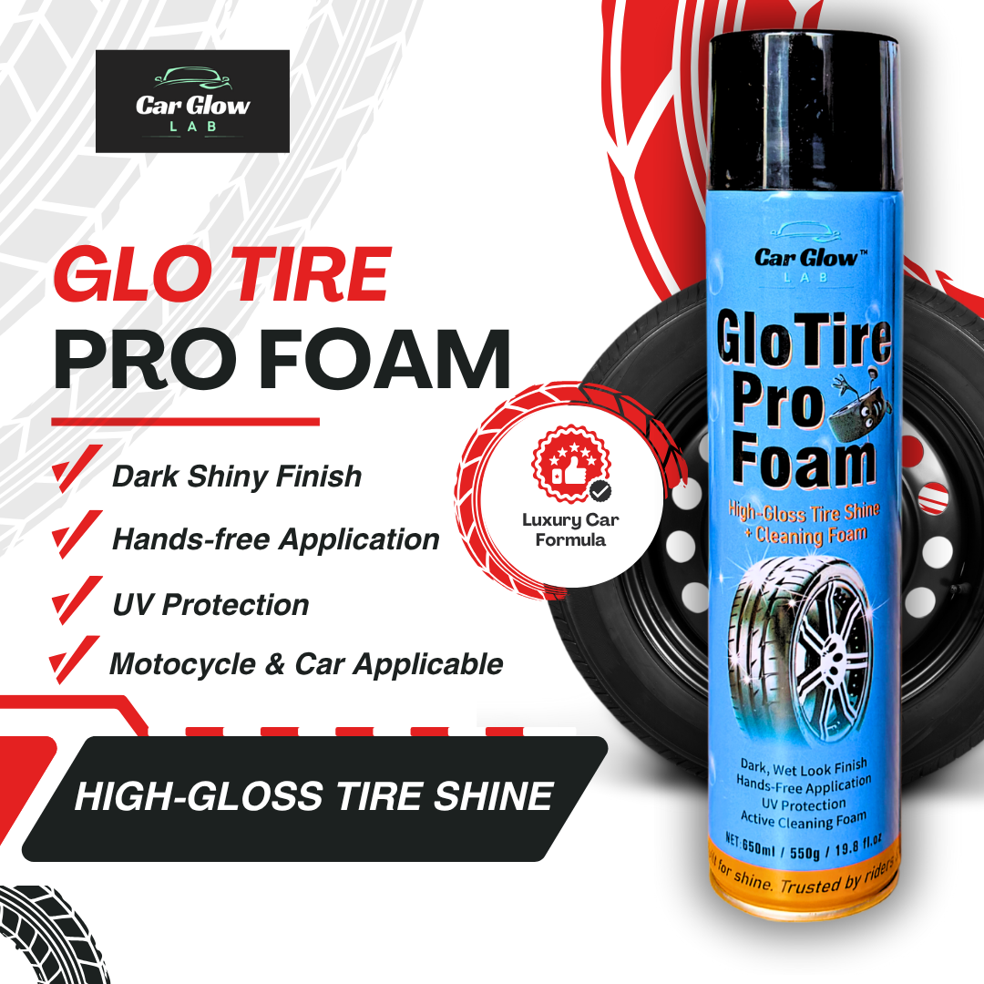 CGL Tire Foam Cleaner, Tire Sealant, Instant Deep Black Shine, High Gloss, Protective Wax