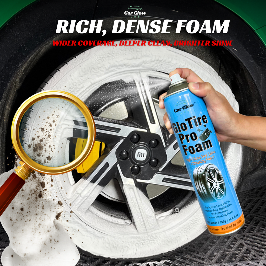 CGL Tire Foam Cleaner, Tire Sealant, Instant Deep Black Shine, High Gloss, Protective Wax