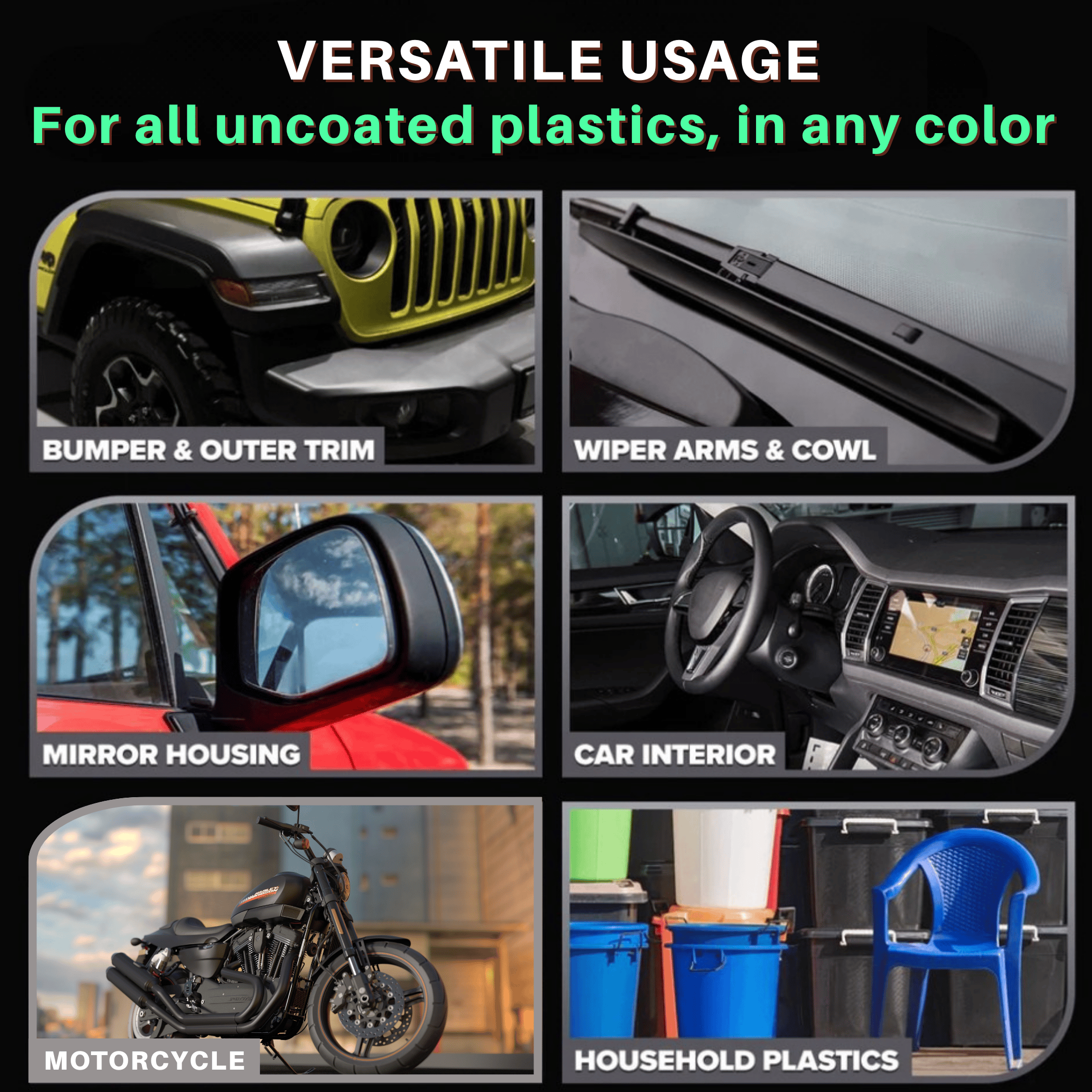 CGL Plastic Restorer, Wax For Glossy and Matte, Free Sponge, Buy 1 Take 1, Car & Motorcycle