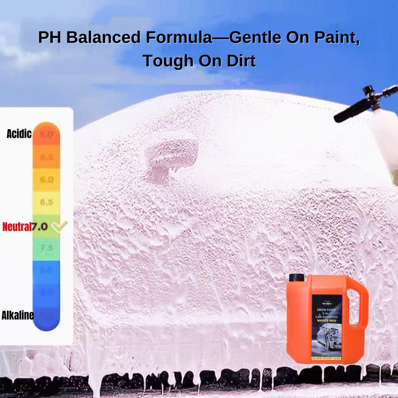 [CGL] 1.2 Liter Car Shampoo with Wax, Ultra Foamy, PH Neutral, Motorcycle Shampoo, 10x High Grade