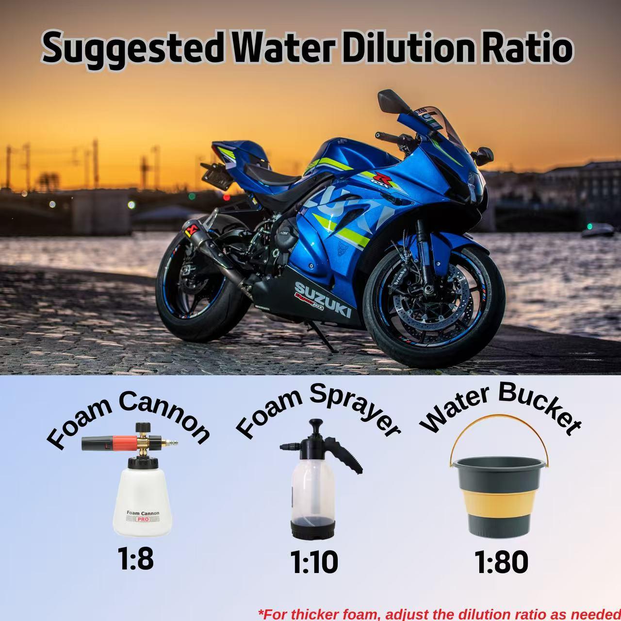 [CGL] 1.2 Liter Car Shampoo with Wax, Ultra Foamy, PH Neutral, Motorcycle Shampoo, 10x High Grade