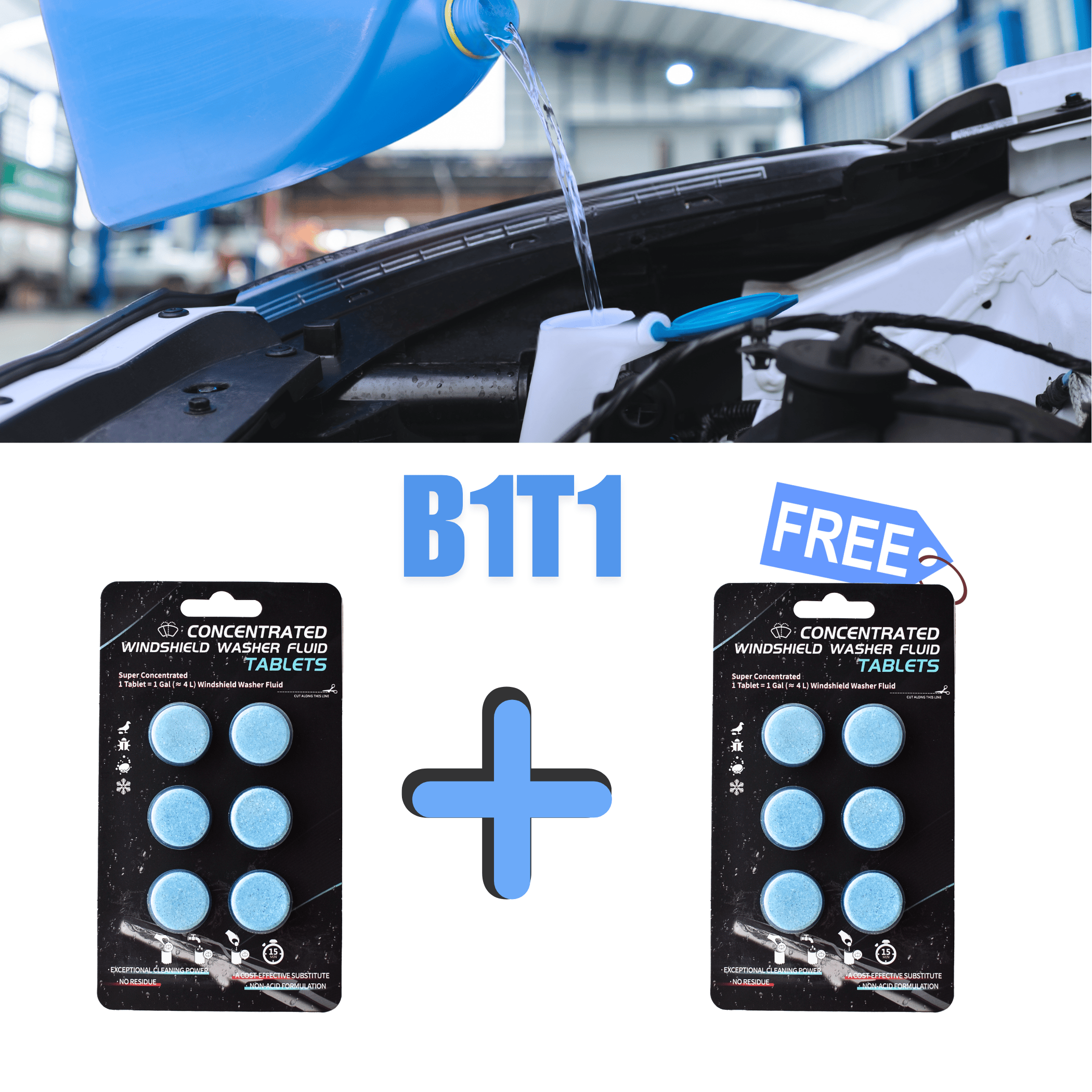 CGL 48L Car Solid Wiper Cleaner, Car Windshield Wiper Washer Fluid, Concentrated Washer Fluid