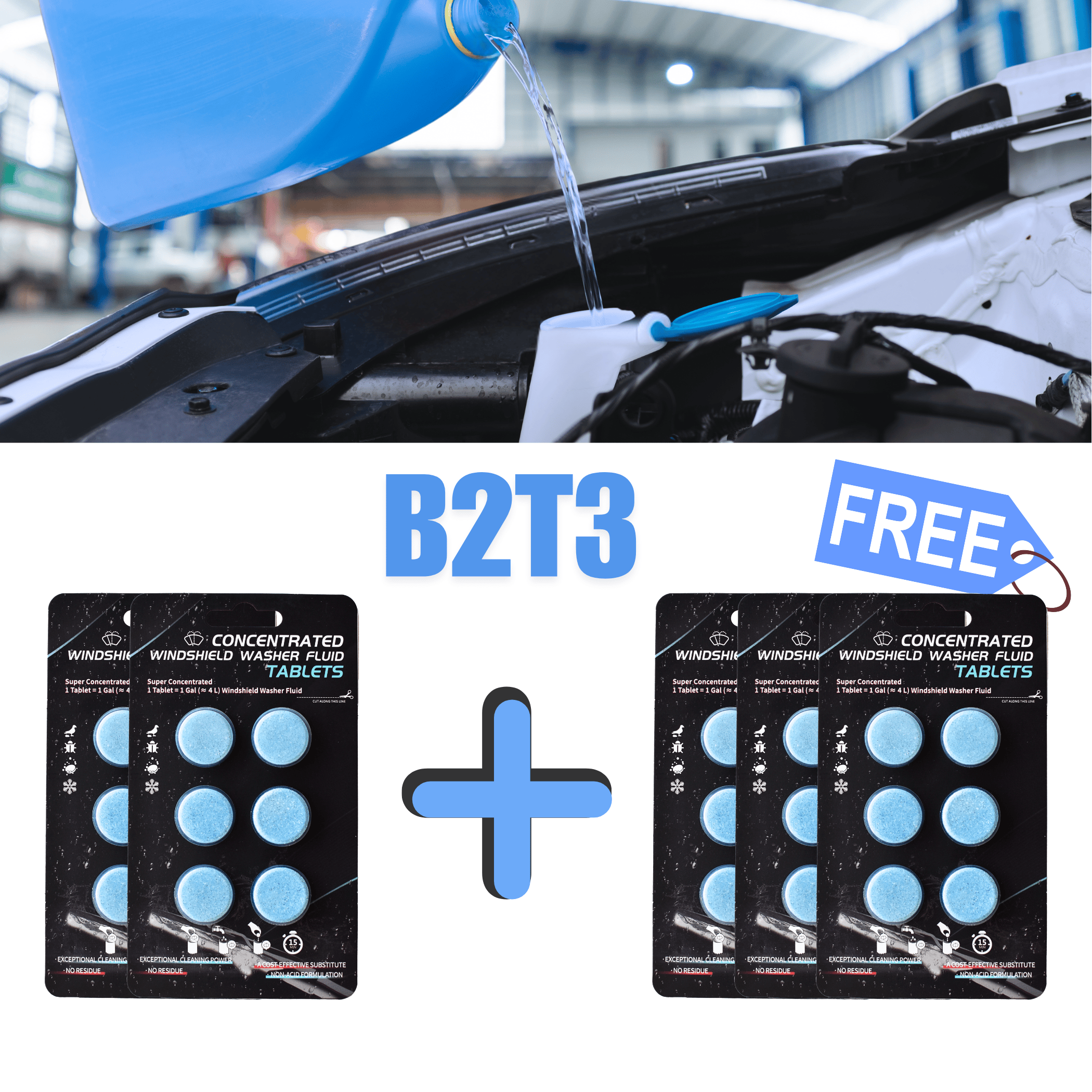 CGL 48L Car Solid Wiper Cleaner, Car Windshield Wiper Washer Fluid, Concentrated Washer Fluid