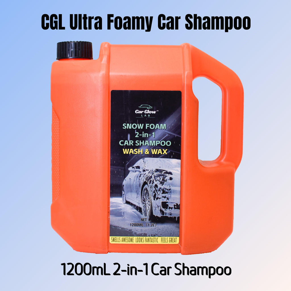 [CGL] 1.2 Liter Car Shampoo with Wax, Ultra Foamy, PH Neutral, Motorcycle Shampoo, 10x High Grade